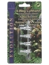 smf-aquaristik, 4-Weg-Metall-Lufthahn (1 St�ck auf Blisterkarte)