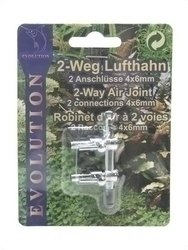 smf-aquaristik, 2-Weg-Metall-Lufthahn (1 St�ck auf Blisterkarte)