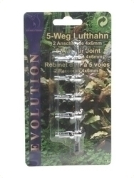smf-aquaristik, 5-Weg-Metall-Lufthahn (1 St�ck auf Blisterkarte)