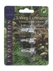 smf-aquaristik, 3-Weg-Metall-Lufthahn (1 St�ck auf Blisterkarte)